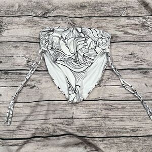 Calia by Carrie Underwood Black & White High Waisted High Cut Swim Bottoms Small